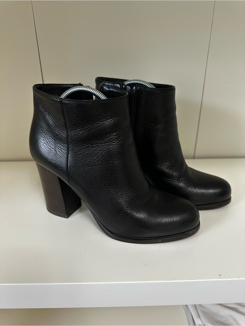 Prada Black Leather Ankle Booties - Picture 2 of 7